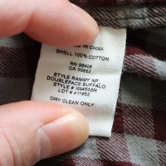 Theory 100% COTTON Grey with Plaid Button Up, Size XS - Picture 8 of 9